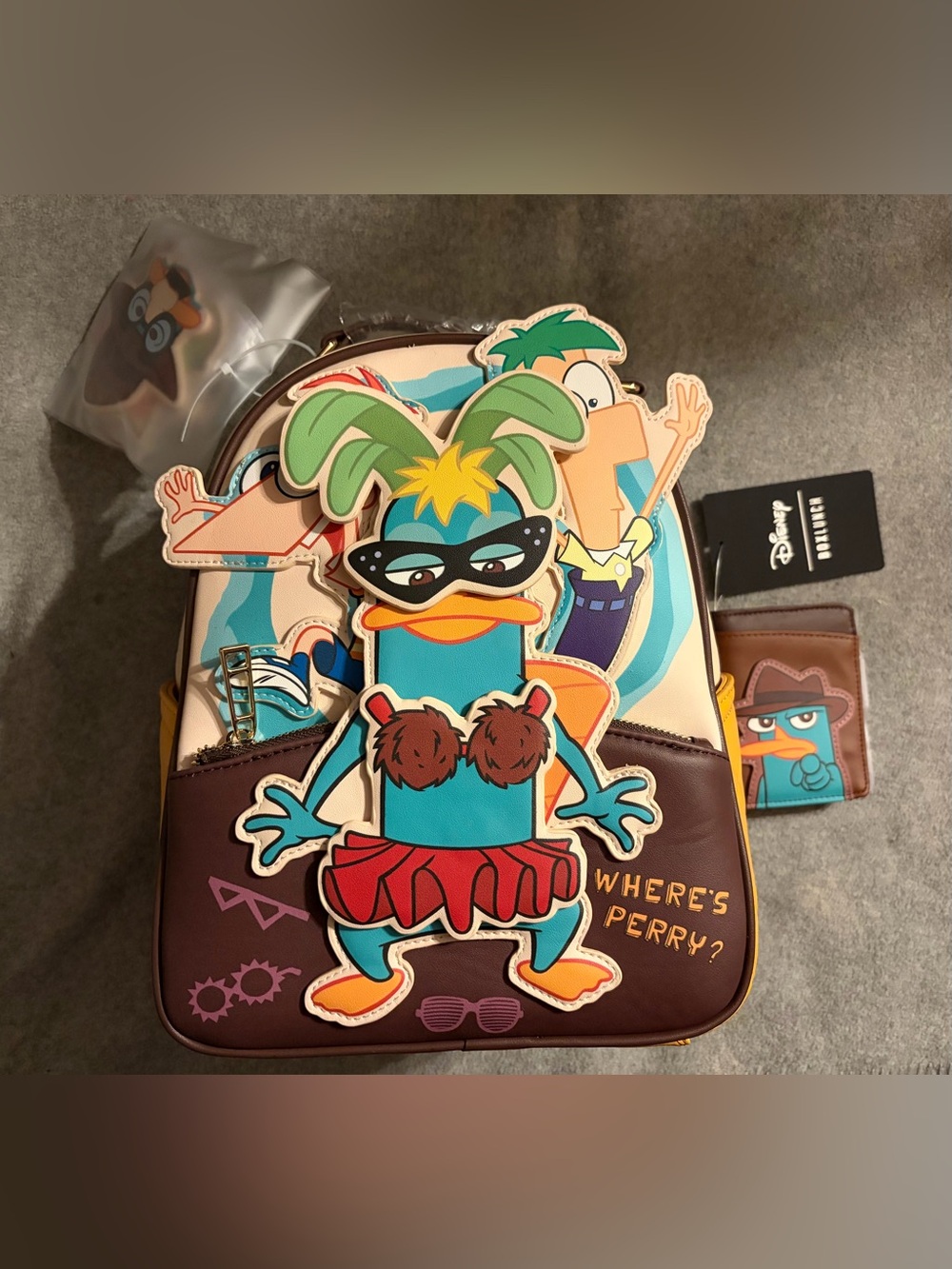 Disney Phineas & Ferb Perry the Platypus Mini Backpack and Wallet